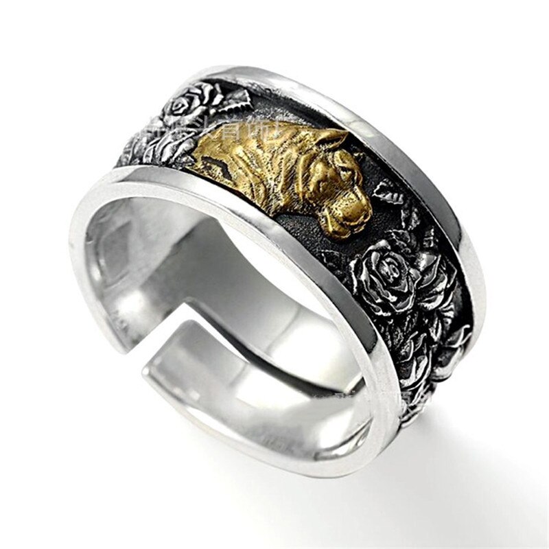 Vintage Dier Uil Tiger Snuiven Gouden Ringen Voor Mannen Punk Dominante Straat Hip-Hop Verstelbare Ring Voor Vrouwen sieraden: 74
