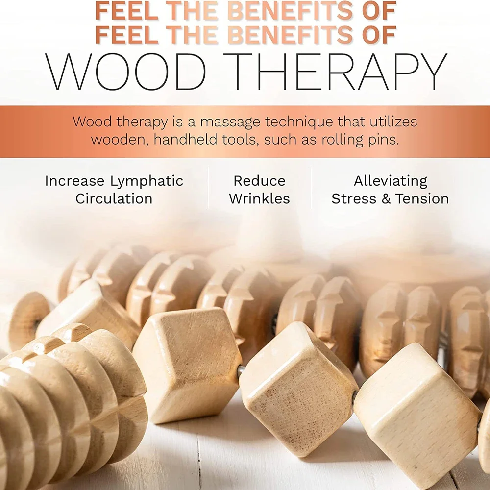 Manuelle Holz therapie Massage gerät Rolle Abzug Punkt Massage gerät Stock für Faszie, Zellulitis, Muskel & Bauch, Körper therapie Massage gerät