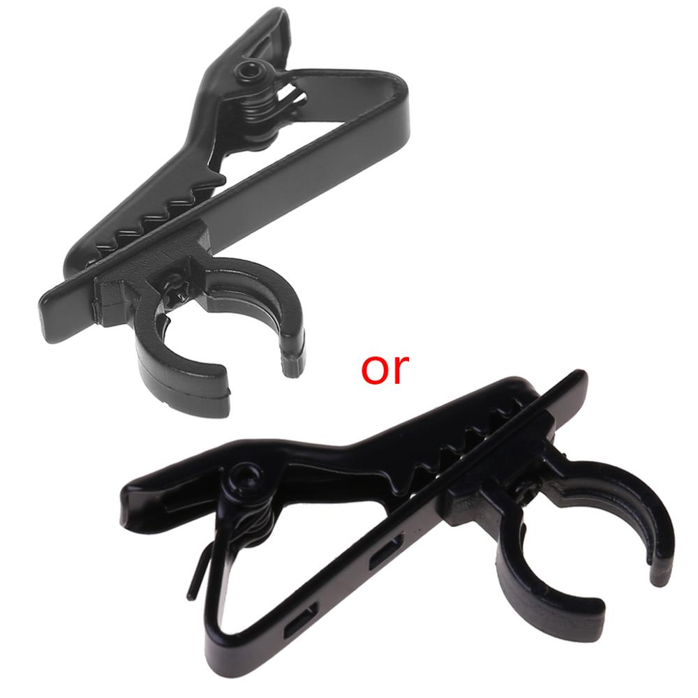 1pc universal mikrofon revers bindebånd mini klemme bærbar brugt til t-shirt krave: 2