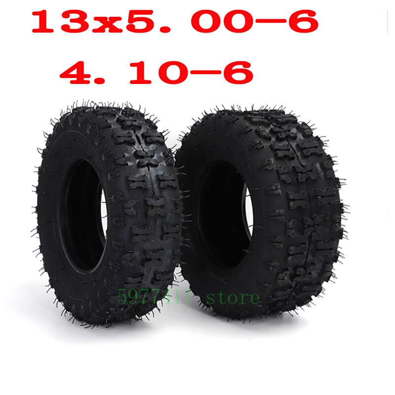 Taille 13x5.00-6 4.10-6 pneu pouce pneu Tubeless, adapté pour ATV quatre roues véhicule Gokart Scooter Minicar tondeuse à gazon chasse-neige
