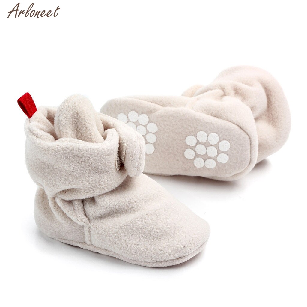 Baby Girl/Boy Shoes Comfortable Mixed Colors First Walkers Kid Shoes Winter Warm Boots Baby Shoes: Beige / 11