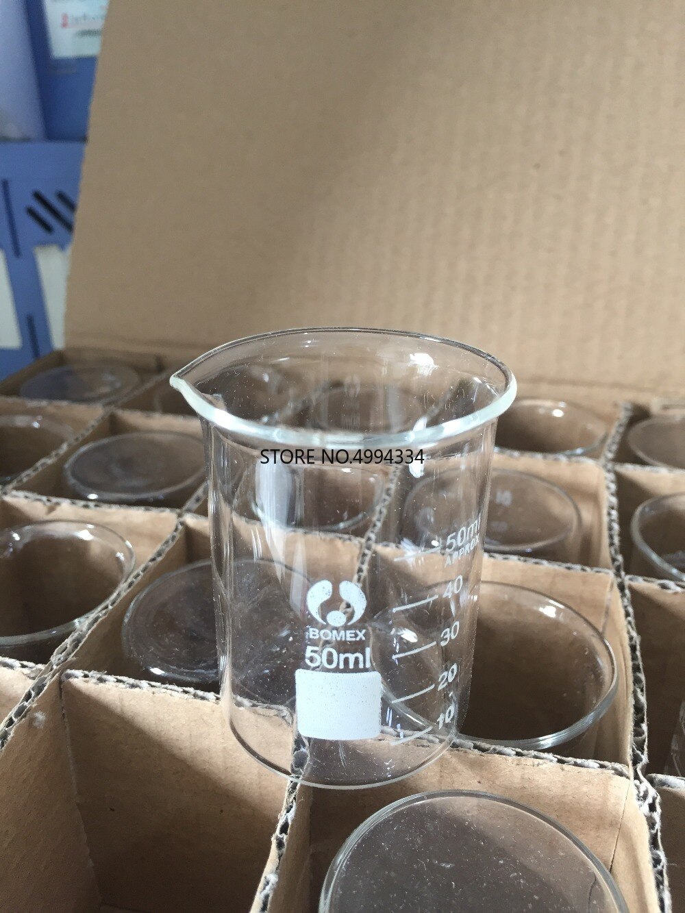 20pcs/set high quakity 25ml 50ml Glass Beaker Graduated Transparent Borosilicate Glass Beaker