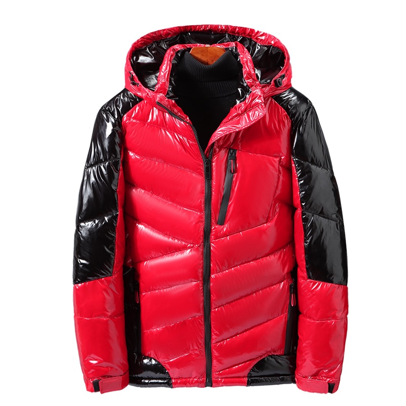 Lyst skinn vinterjakke for menn tilfeldig parkas yttertøy vanntett tykkere varm stativ krage yttertøy frakk 5xl 7xl 9xl