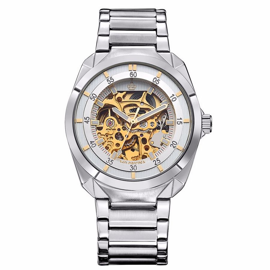 Orkina Mannen Horloge Luxe Mechanische Horloges Mannen Mode Skeleton Horloge Luxe Gouden Heren Horloges Automatische reloj hombre relogio