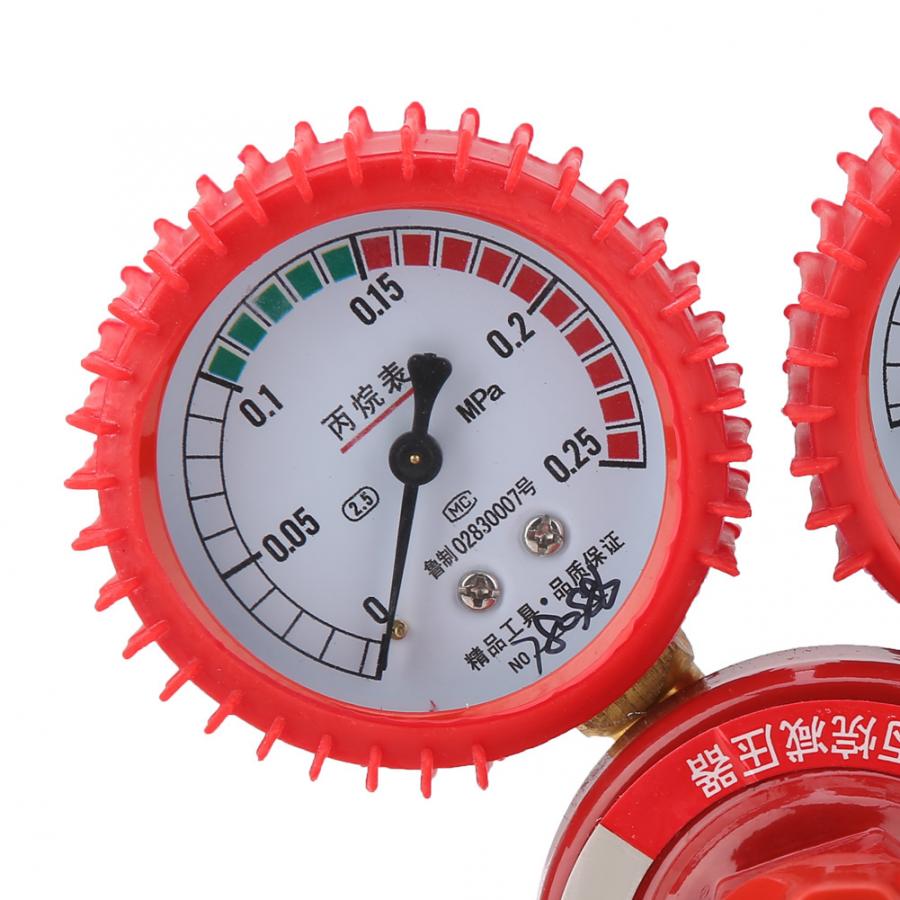 Propane Reducer Meter YQW-02 Zinc Alloy Propane Pressure Gauge Welding Cutting Parts Propane Pressure Reducer