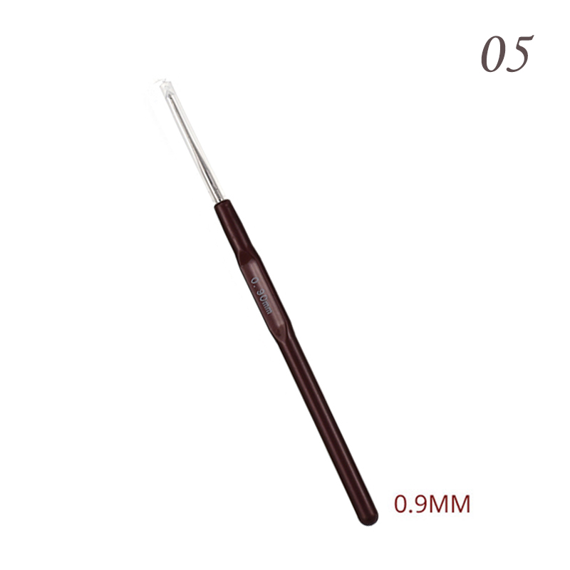 0.5-2.5mm Crochet Hooks With Plastic Handle Micro Crochet Needle For Knitting Lace Trim DIY Knitting Tools Supplies: 0.9mm