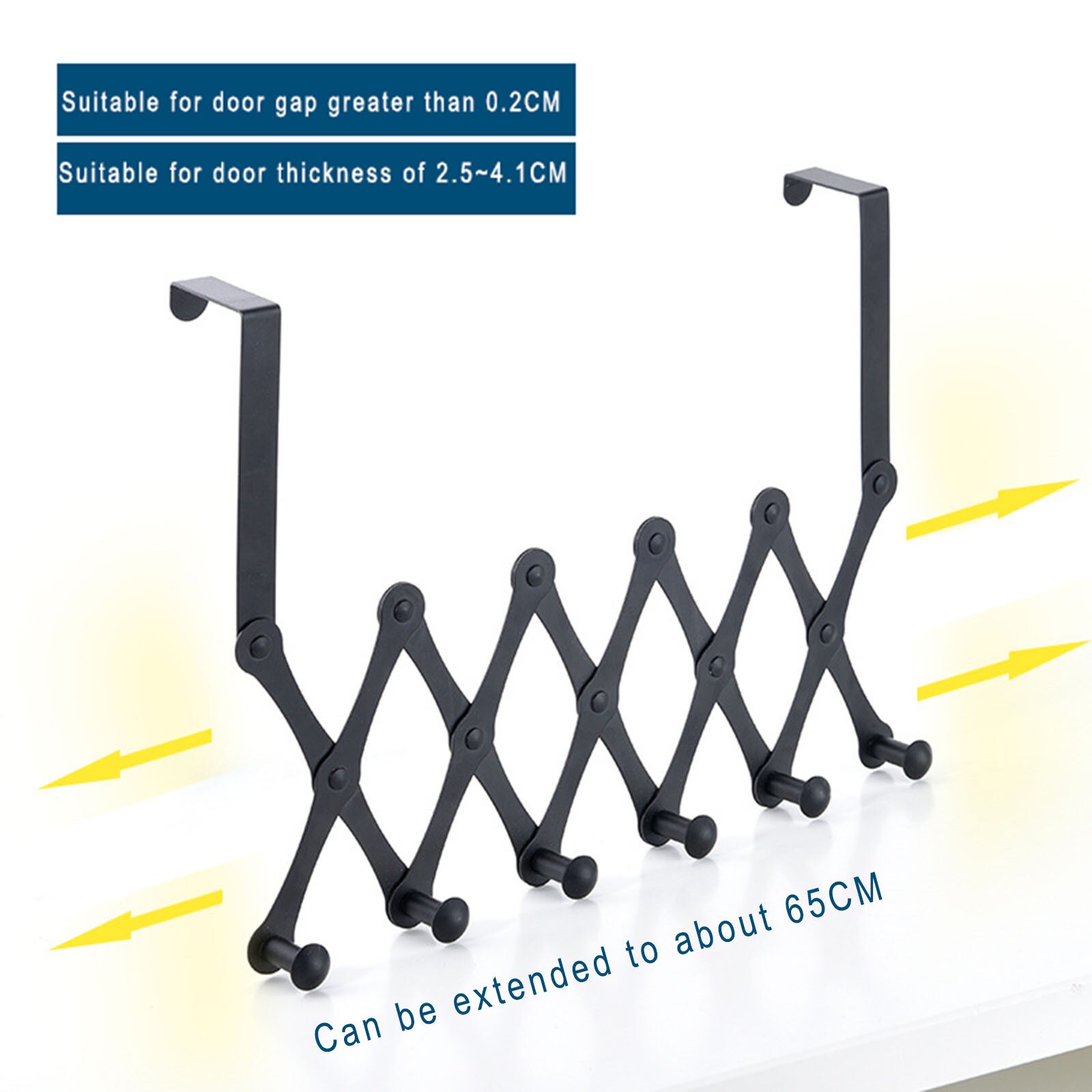 Stainless Steel Door Rear Suspension Telescopic Hook Movable Folding Hook Coat Hooks Folding Swing Arm Swivel Hook