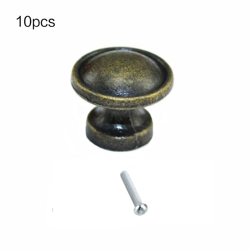 Dörrknoppar set  of 10 lådknappar vintage mässing handtag möbler skåp knoppar för köksskåp