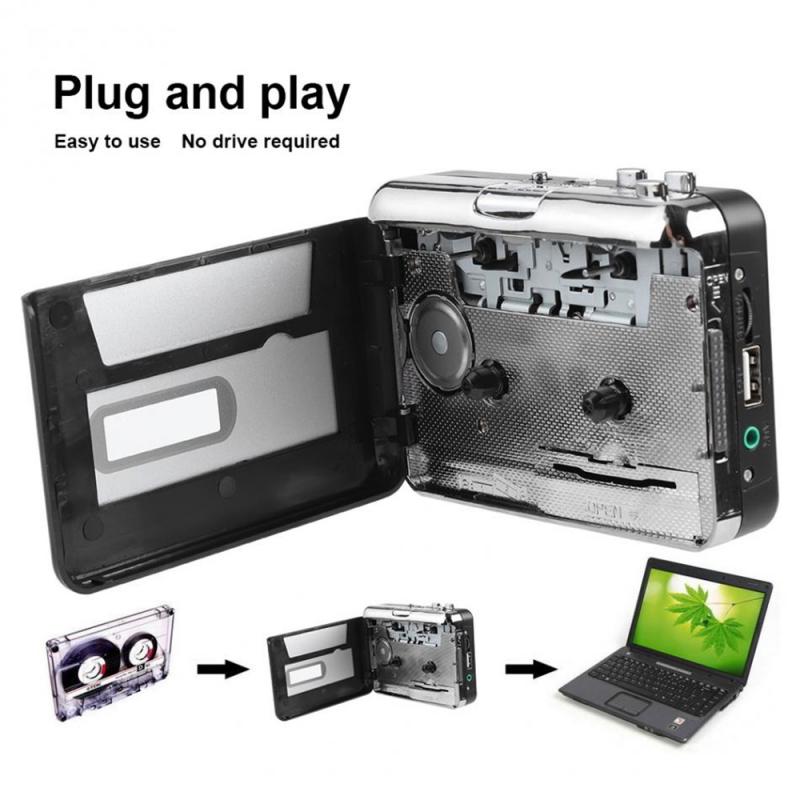 Cassette Record Player Cassette Tape To MP3 Converter Portable USB Cassette Player Capture Digital Audio Music Player Retro