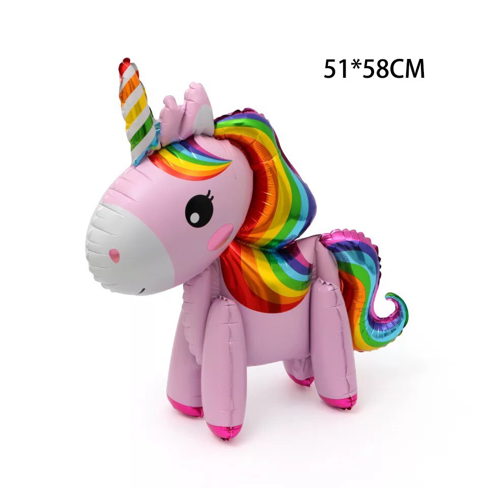 Ballon licorne gonflable 32 pouces, mignon, en aluminium, pour fête d'anniversaire, de mariage, jouet pour enfant: 3dpink