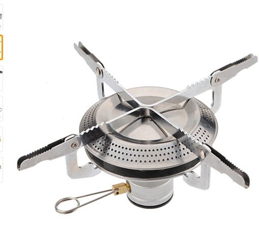 Portable Stainless Steel Camp Collapsible Bracket Gas Stove Outdoor Picnic Barbecue Camping Equipment with bag