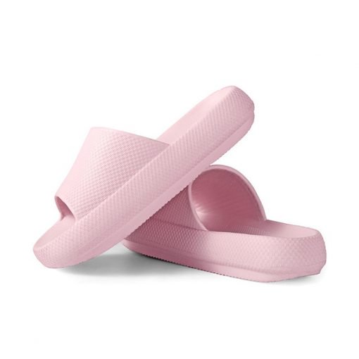 Sandalias antideslizantes gruesas de secado rápido, suela gruesa universales de Zapatillas de casa, calzado de baño, Sandalia de playa de verano: Pink / 40-41