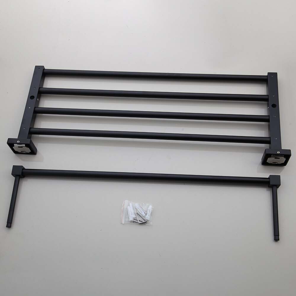 KEMAIDI-estante de baño negro mate, estantes de acero inoxidable, soporte de papel para baño, accesorios de almacenamiento