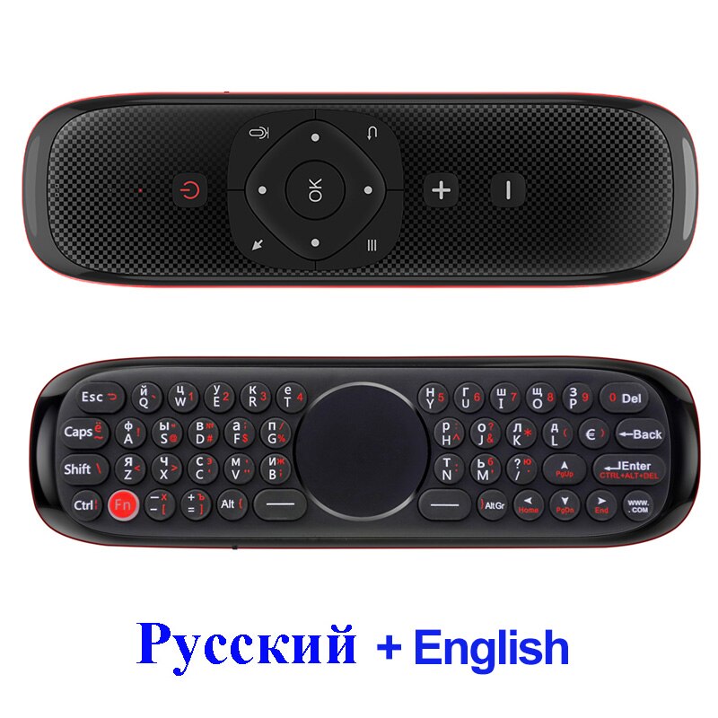 VONTAR-mando a distancia W2 Air Mouse para caja Android tv, dispositivo inalámbrico con micrófono, 2,4G, giroscopio, para H96 MAX X88 pro, PC