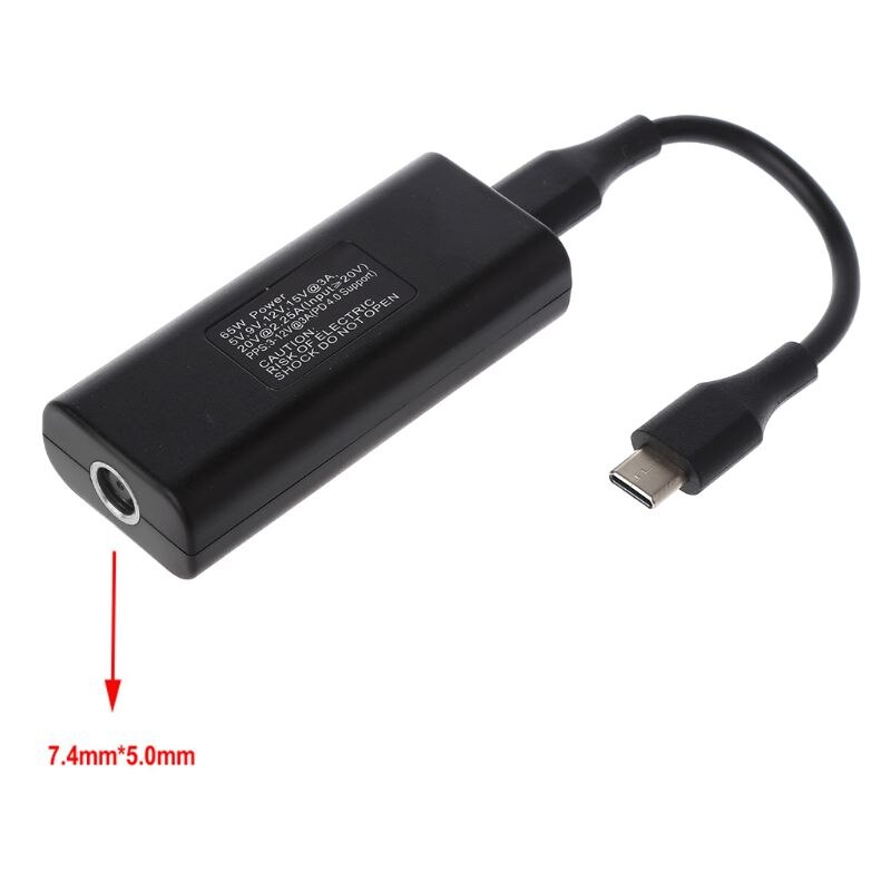 65W Mini Voeding Dc Adapter Lader Connector Usb Type C Converter Voor Lenovo Hp Asus Laptop Pc computer Accessoires: A