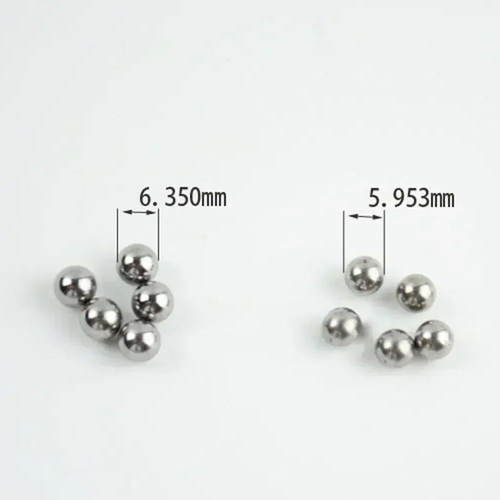 Bolas de acero para rodamiento de bicicleta, cubo de rueda de 4,76 MM, 3/16 pulgadas, delantero o 6,35 MM, 1/4 pulgadas, rodamiento de bolas trasero, bola de acero