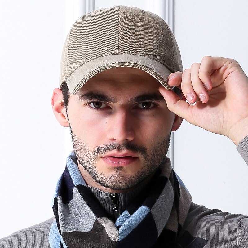 100%  baumwollmützen für herren und damen, geeignet für alle jahreszeiten, in großen größen, Ich bin stil ändern Jeans-baseballkappen 56-62cm: khaki