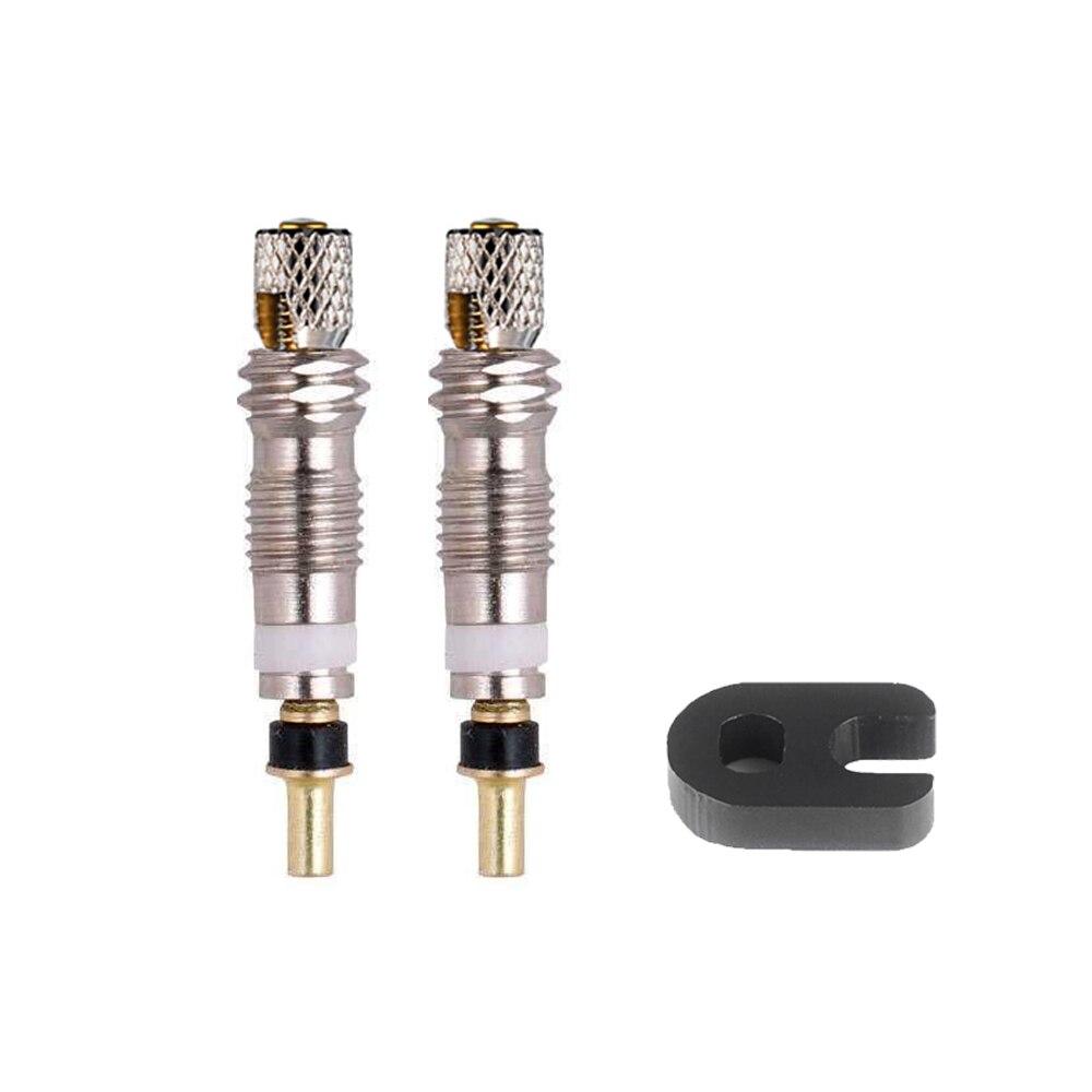 2/6/12PCS Presta Valve Brass Core W/ Optional Tool CNC-machined FV MTB Road Bike Tubes Repair Tire Service Parts: Presta Core 2PC 1V