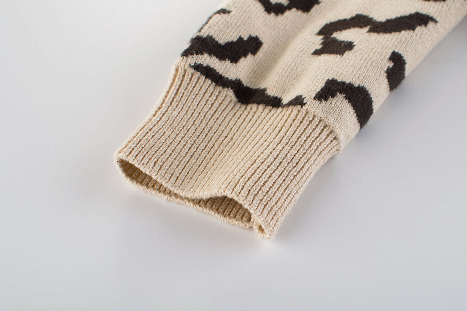 Småbarn pojke flicka kläder vinter höst stickad bomull leopard kappa kofta knapp tröja toppar jacka ytterkläder