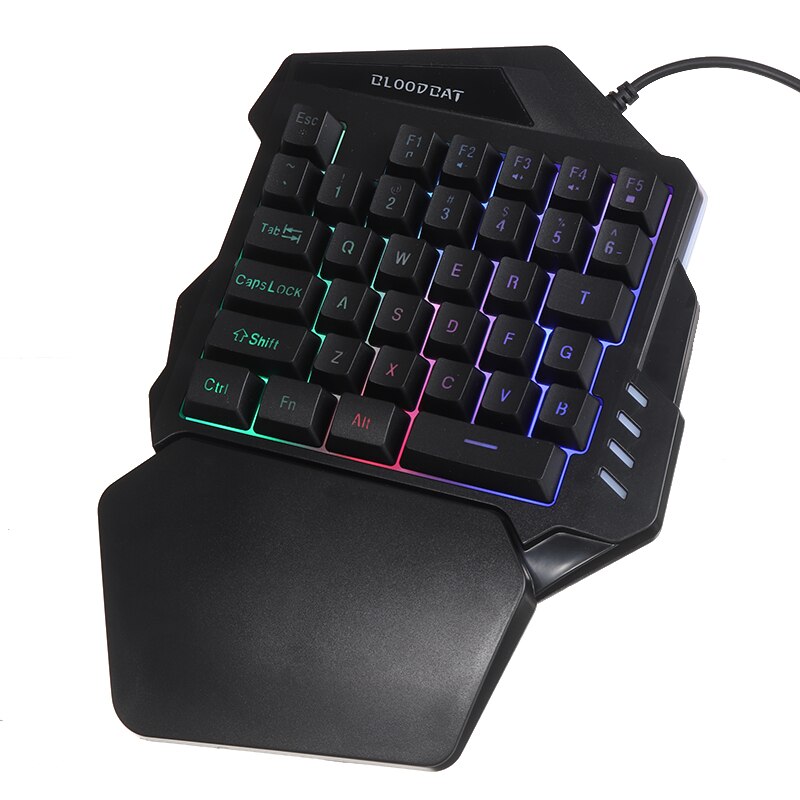Keyboard Mouse Set 35Keys Colorful backlight Keypad Anti-slip Wheel USB Adapter For PS4 Xbox One And 360 Gaming