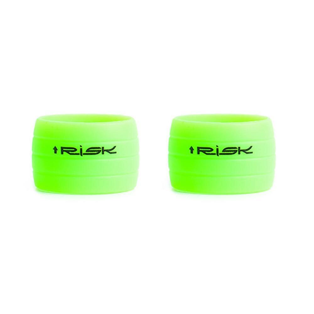 Bague de retenue 1 paire vélo guidon bande fixation manchon Silicone anneau caoutchouc protection vélo étanche bouchons Anti-saut X3G1: GREEN