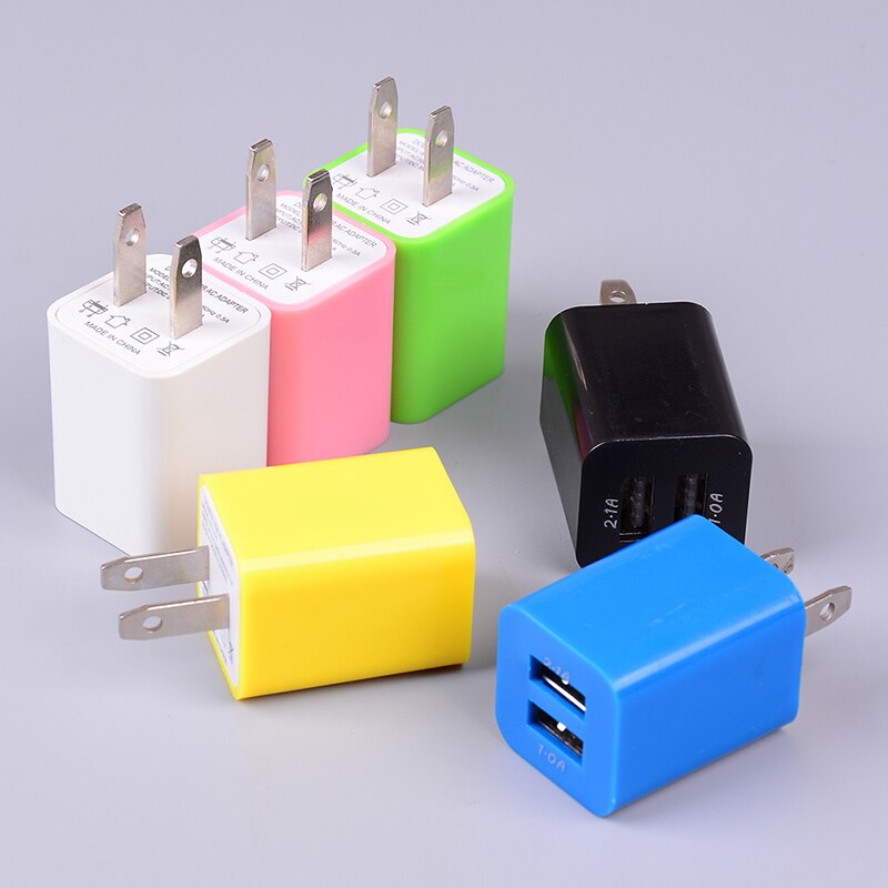 5V 1A double 2 ports USB ca mur maison chargeur adaptateur secteur prise américaine pour téléphone universel voyage