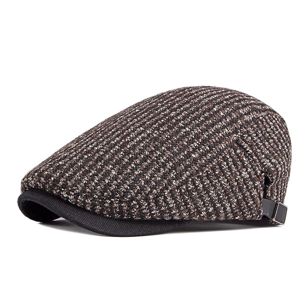 Gorra AETRENDS de otoño-invierno para hombre, Boina Retro de arte juvenil, gorra plana para hombre, Z-10119: Coffee