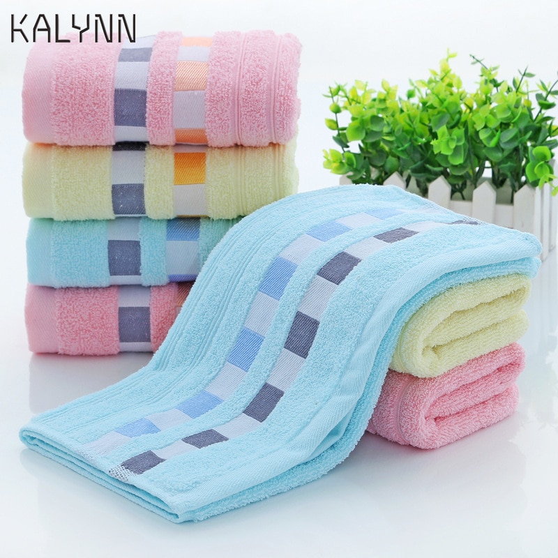 74 x 33cm bomuldshåndklæde hurtigtørrende geometriske mønstre bløde tørre håndklæder køkken rene absorberende håndklæder ensfarvet træningshåndklæde