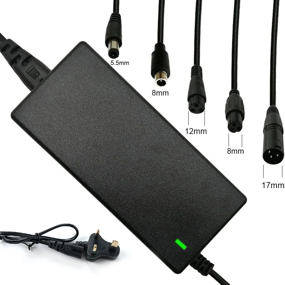 42V 2A oplader met 5 verwisselbare connectoren Snel opladen Li-ion batterijen voor elektrische scooters Fietsen Evenwichtige auto's: Rood