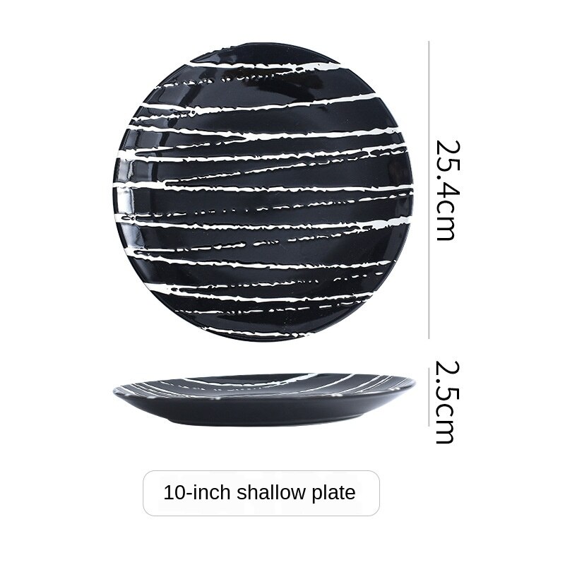 Europese Relief Stijl Diner Platen Eetkamer Plaat Portie Schotel Ronde Plaat Cake Lade Westerse Steak Ronde Lade Keuken Plaat ZH632: color8