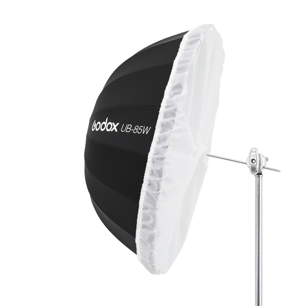 Godox UB-85W 33,5 in 85cm Parabolischen Schwarz Weiß Reflektierende Regenschirm Studio Licht Regenschirm mit Schwarz Silber Diffusor Abdeckung Tuch: Kit 2