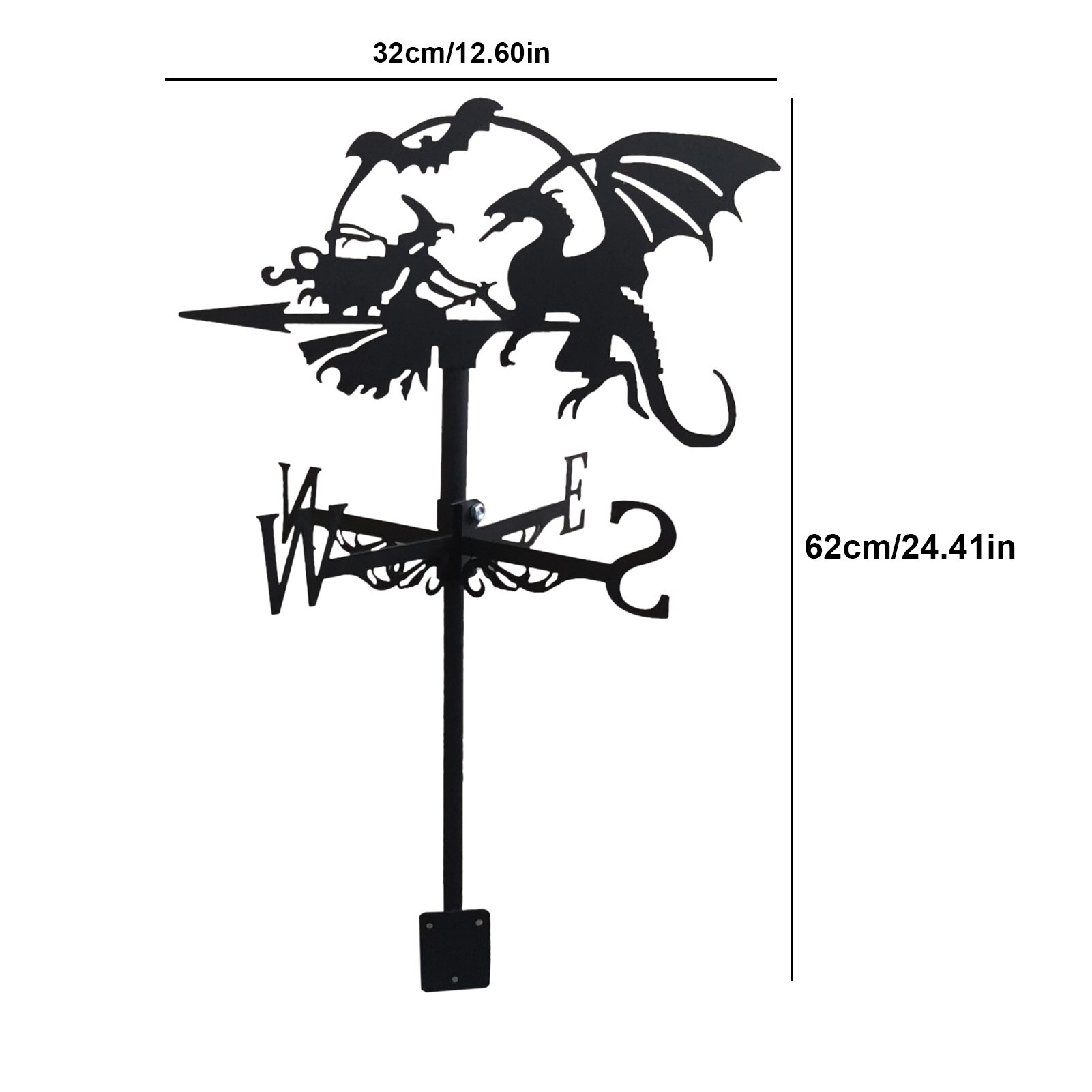 Metalen Windwijzer Cock Versierd Weer Vaan Ijzeren Haan Ornament Voor Dak Shack Aangeeft Wind Richting Yard Decor