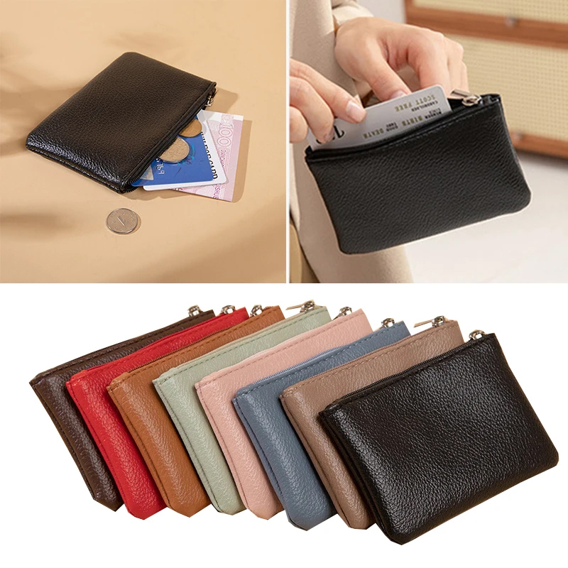 Mini portafoglio moda per donna Portafogli corti in morbida pelle PU tinta unita Porta carte di credito Borsa piccola per il cambio Borsa femminile