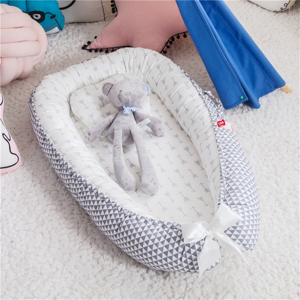 Baby Crib Portable Newborns Bed Baby Bed Washable Cot Baby Nest Cotton Children's Bed Portable Crib Folding Bed for Newborns