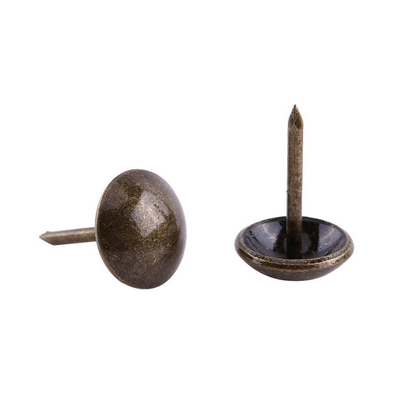 Tachuela decorativa Vintage para muebles, tachuela decorativa con etiqueta metálica de bronce para muebles, sofá y puerta de zapatos, 100 Uds.: 2