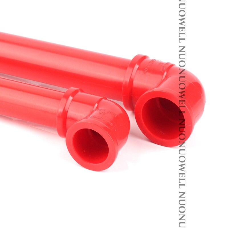 2 stk røde pvc rørforbindelser upvc rør albueforbindelse akvarie akvarium vandrør samlinger afløbsrør vandrør dele fittings