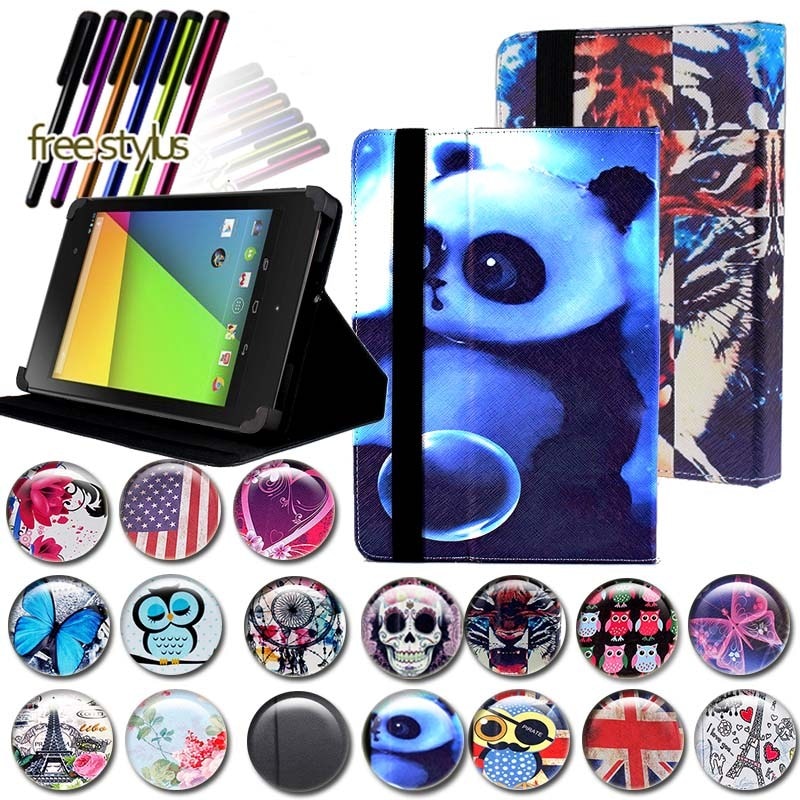 KK & LL Für Google Nexus 7 (1st 2th, Gen Gen ) -leder Tablet Ständer Folio Abdeckung Fall + Freies stylus