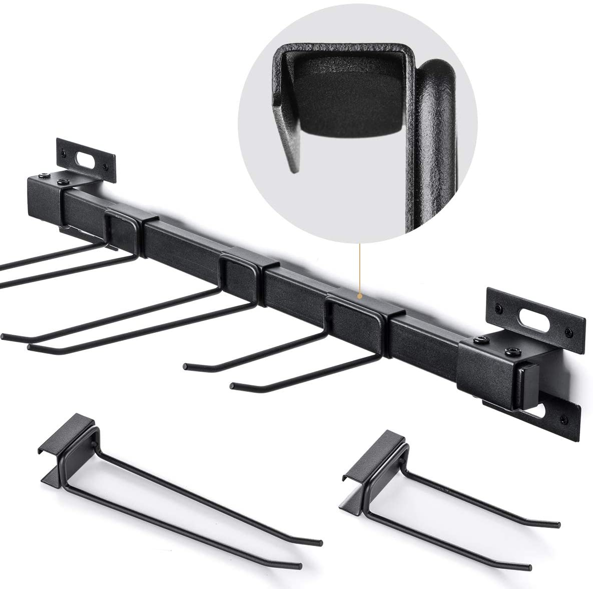 Tool Storage Rack, Storage Racks Organizer Tool Organizer For Home & Garage Wall Mount With 6 Removable Hooks, 2 Pack