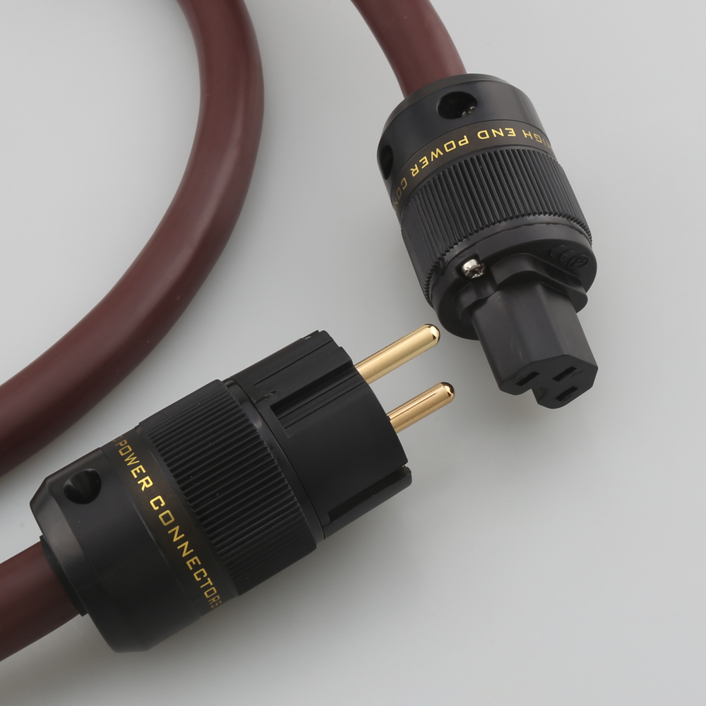 CARDAS 5C Golden Reference Kabel zasilający audio HiFi z pozłacaną wersją US/EU Schuko Power: Black / 5 m
