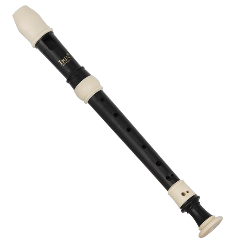 Irin abs blockflöjt sopran klarinett lång flöjt barock blockflöjt fingersättning musikinstrument tillbehör nybörjare (svart)