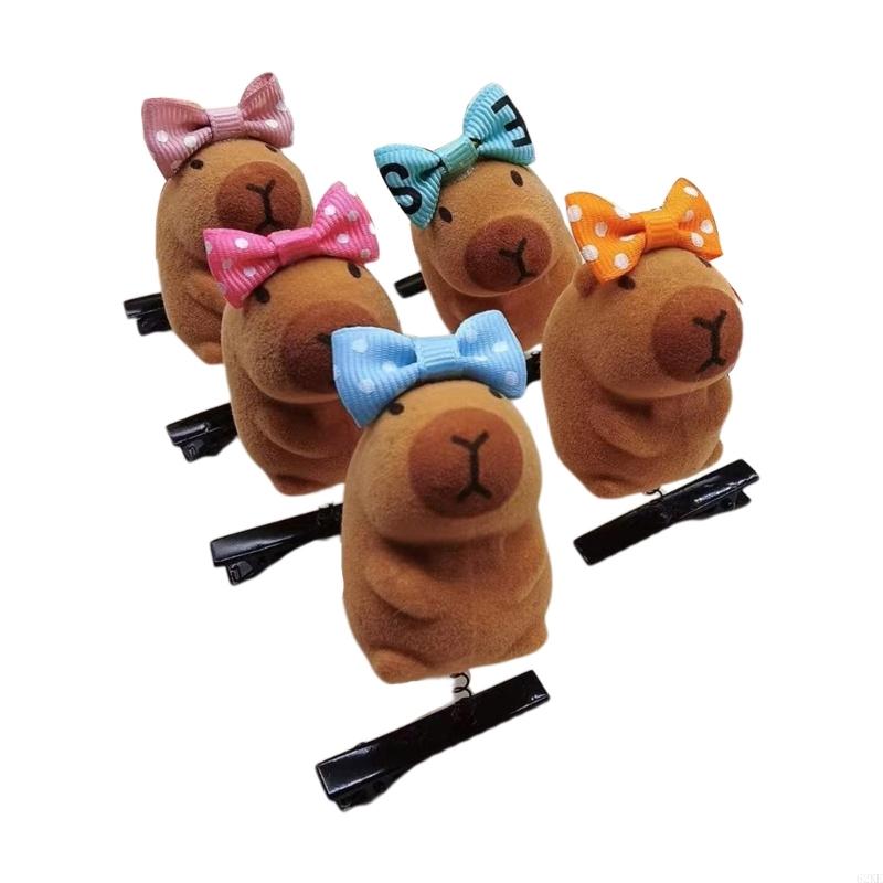 62KE Plush Hairpins Fashionable Animal Hair Clip Hair Accessories for Girls: Red