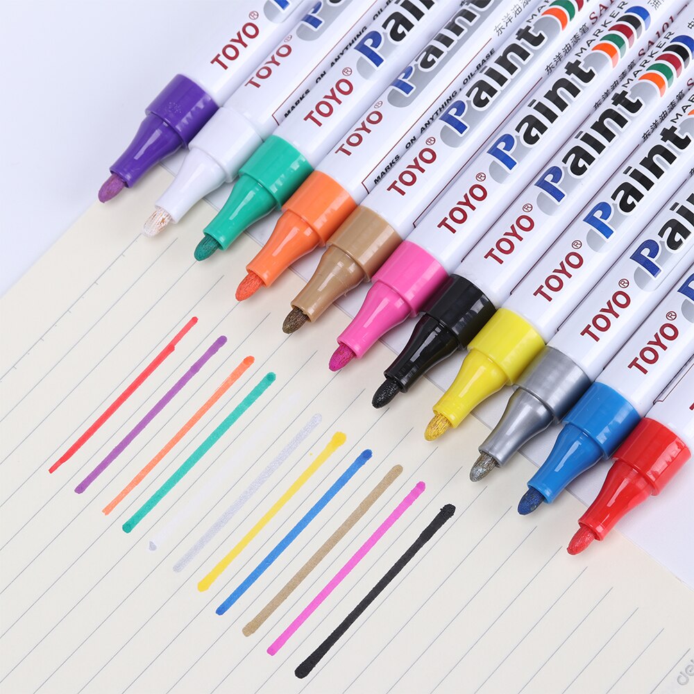 1PC Car Tyre Tire Permanent Paint Marker Pens Oily Markers Scratch Repair Multifunction Applicator Tool Touch Up Pen