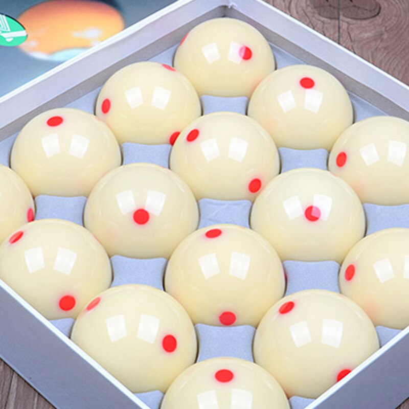 Cue Ball with 6 Red Dots Standard Pool-billiard White Cue Training Ball QW