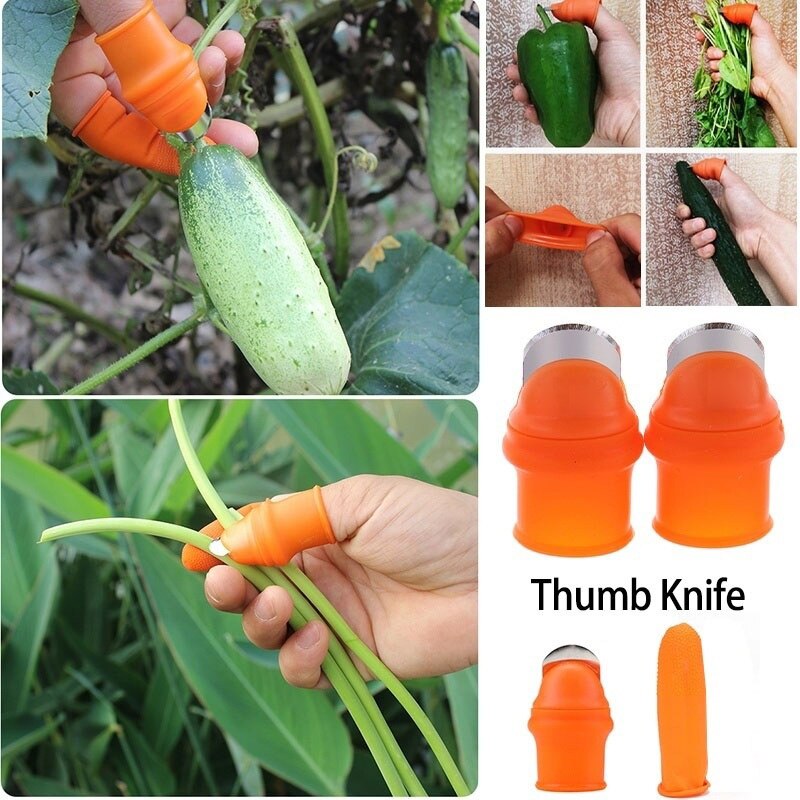 Harvesting Thumb Cutter Separator Finger Tools Picking Device for Garden Plant Gardening DC120