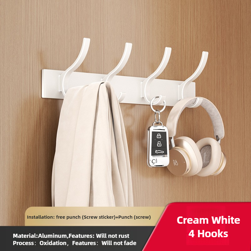 Black white Folding Robe Hooks Towel Hanger Nail Wall Rack Hooks Coat Clothes Holder for Bathroom Kitchen Accessories: Yellow