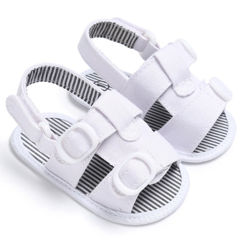 Chaussures en Denim pour -né garçon et fille, sandales d'été en coton à semelle souple pour bébés, premiers pas