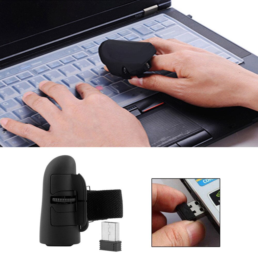 Universele 2.4Ghz Usb Draadloze Finger Rings Optical Mini Mouse 1600Dpi Voor Notebook Laptop Tablet Desktop Pc Muis