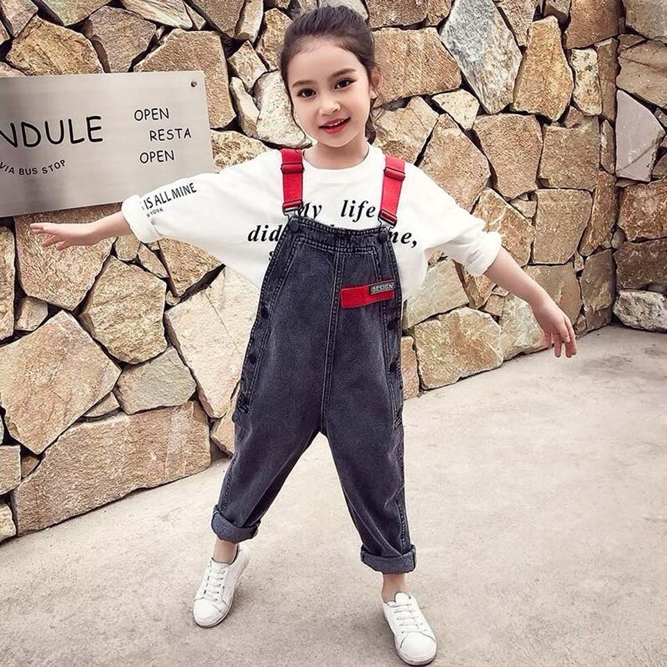 I Bambini dei capretti Vestiti Delle Ragazze Del Foro del denim Della Tuta Tute e Salopette Salopette Corta per Le Ragazze Adolescenti Blu Dei jeans 4 5 6 7 8 9 10 12 13 14 anni di Età