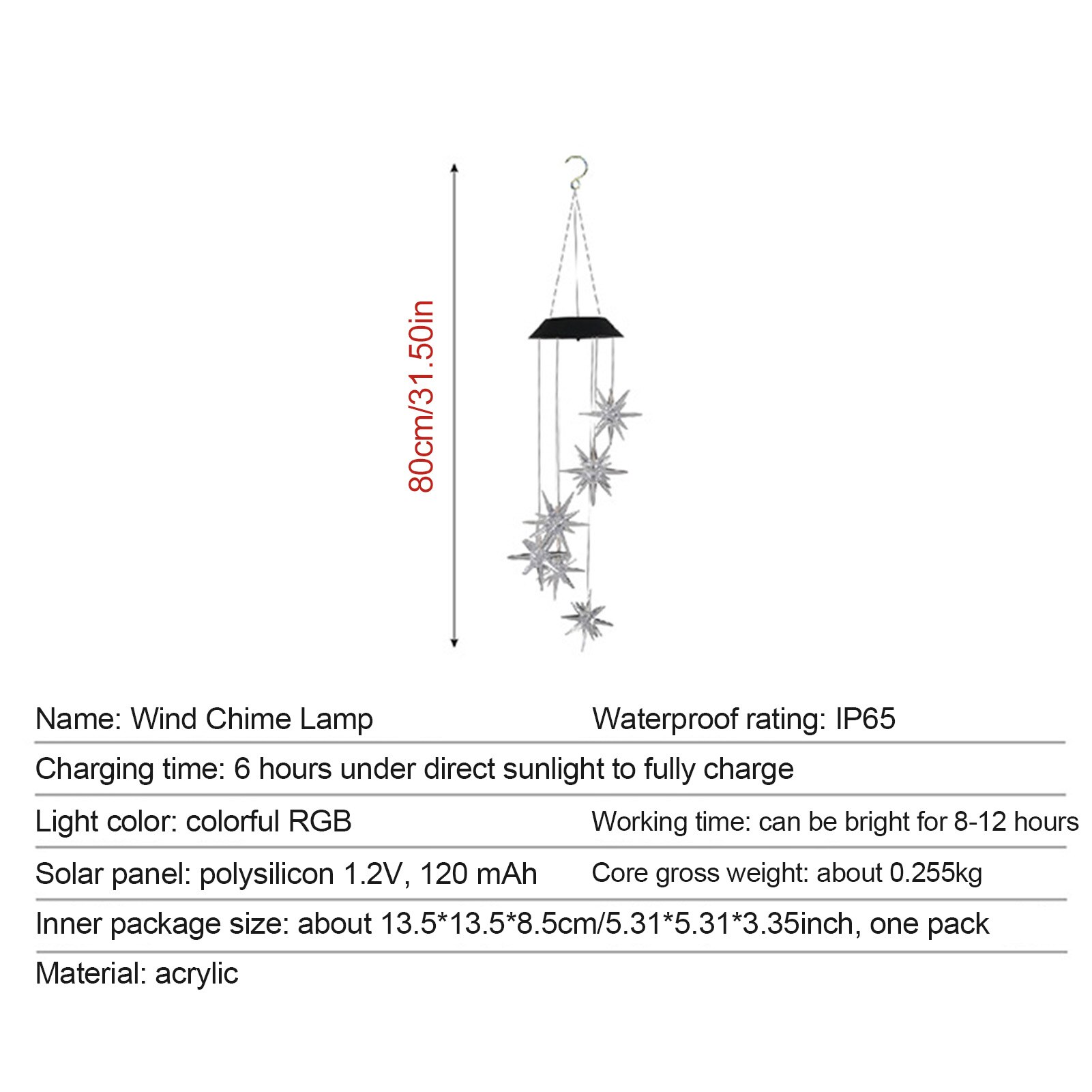 View of Outdoor Hanging Lighted Wind Chime - Wayfair
