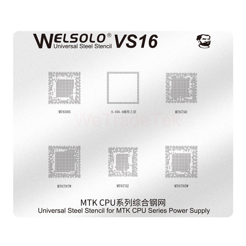 Monteur Universele Bga Stencil Voor Mtk Qualcomm Speadtrum Android Cpu Voeding Serie Reballing Stencil Soldeer Template